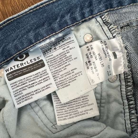 Levi’s Men’s 514 Jeans Straight Fit Blue Size 30x30 - Picture 5 of 5